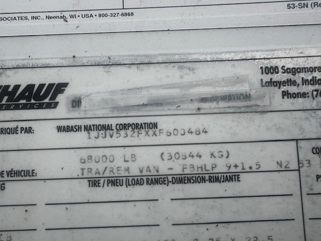 1999 FRUEHAUF 53' TANDEM AIR RIDE SLIDER STORAGE DRY VAN - image 6 of 6
